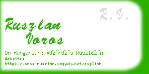 ruszlan voros business card